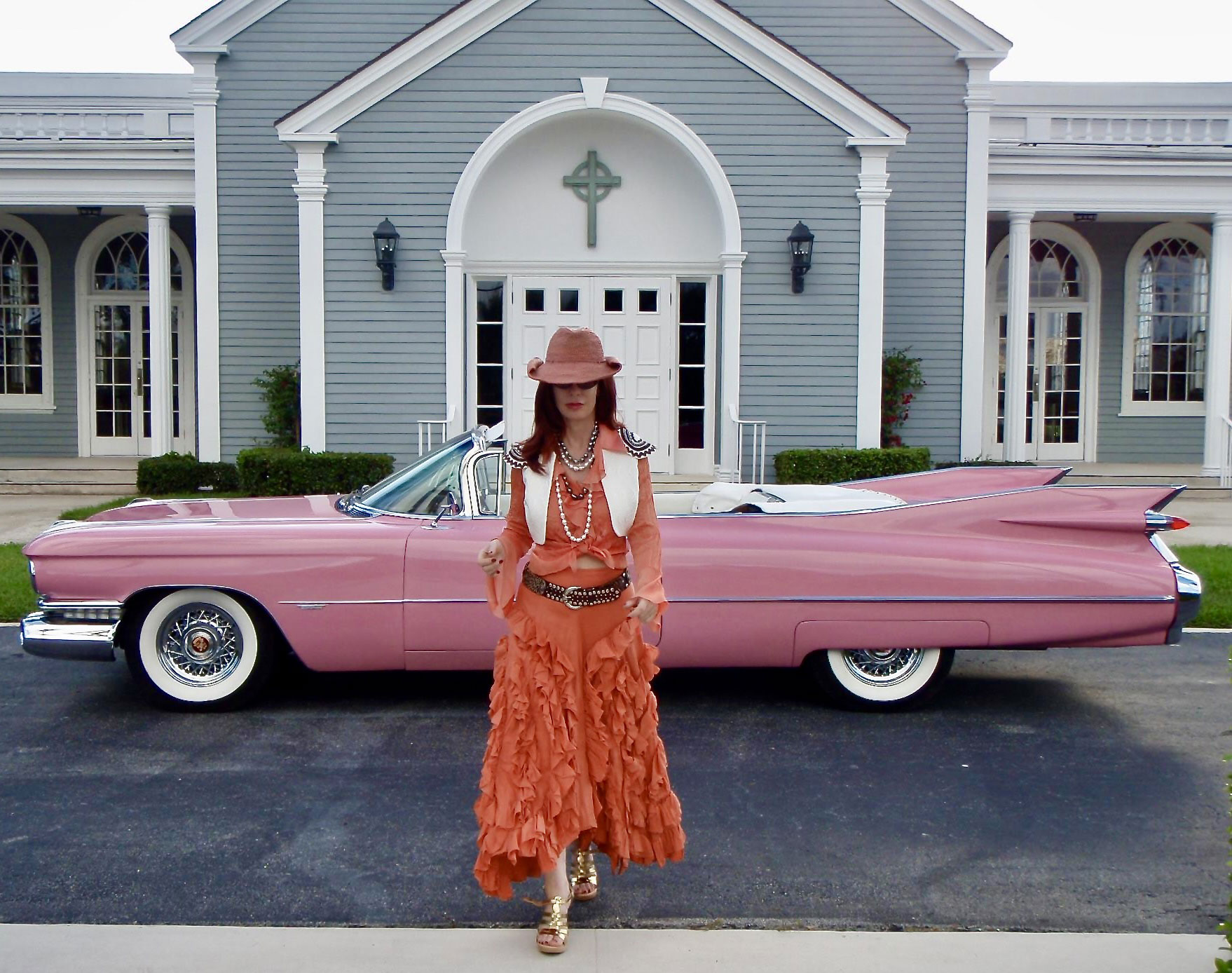 TJ Fisher, with her ’59 Caddy, Lulabell, Palm Beach Island, Florida
